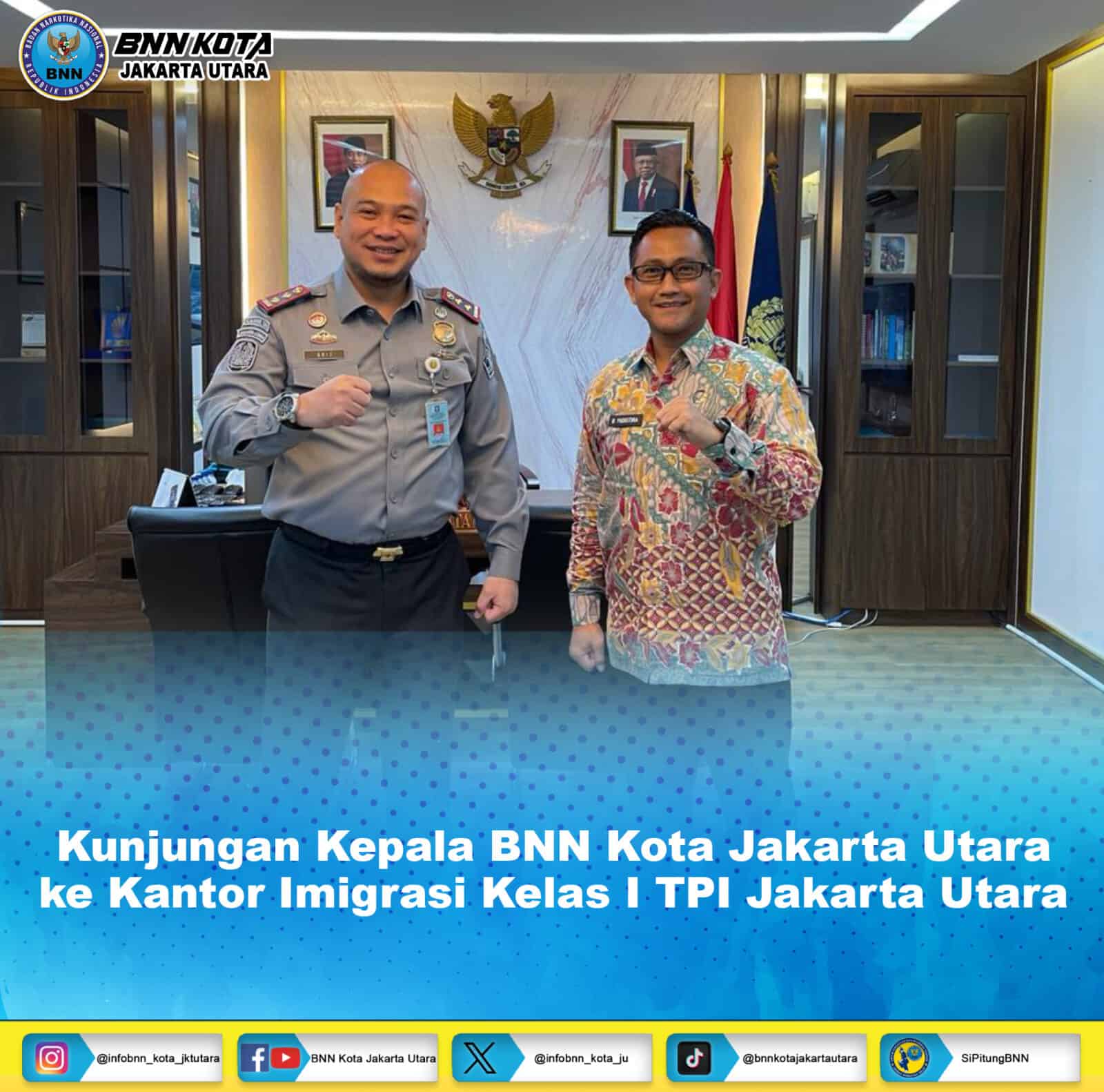 Kunjungan Kepala BNN Kota Jakarta Utara ke Kantor Imigrasi Kelas I TPI Jakarta Utara Kunjungan Kepala BNN Kota Jakarta Utara ke Kantor Imigrasi Kelas I TPI Jakarta Utara