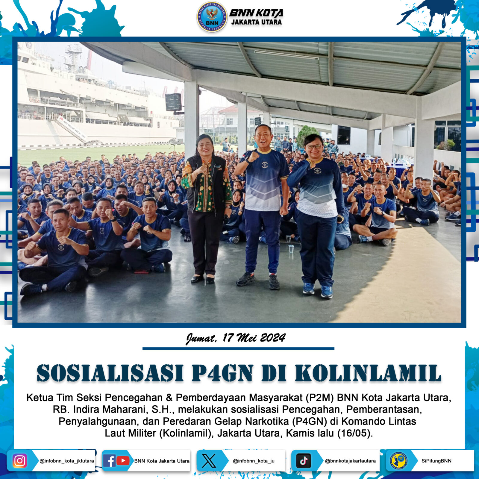SOSIALISASI P4GN DI KOMANDO LINTAS LAUT MILITER Konsep Otomatis