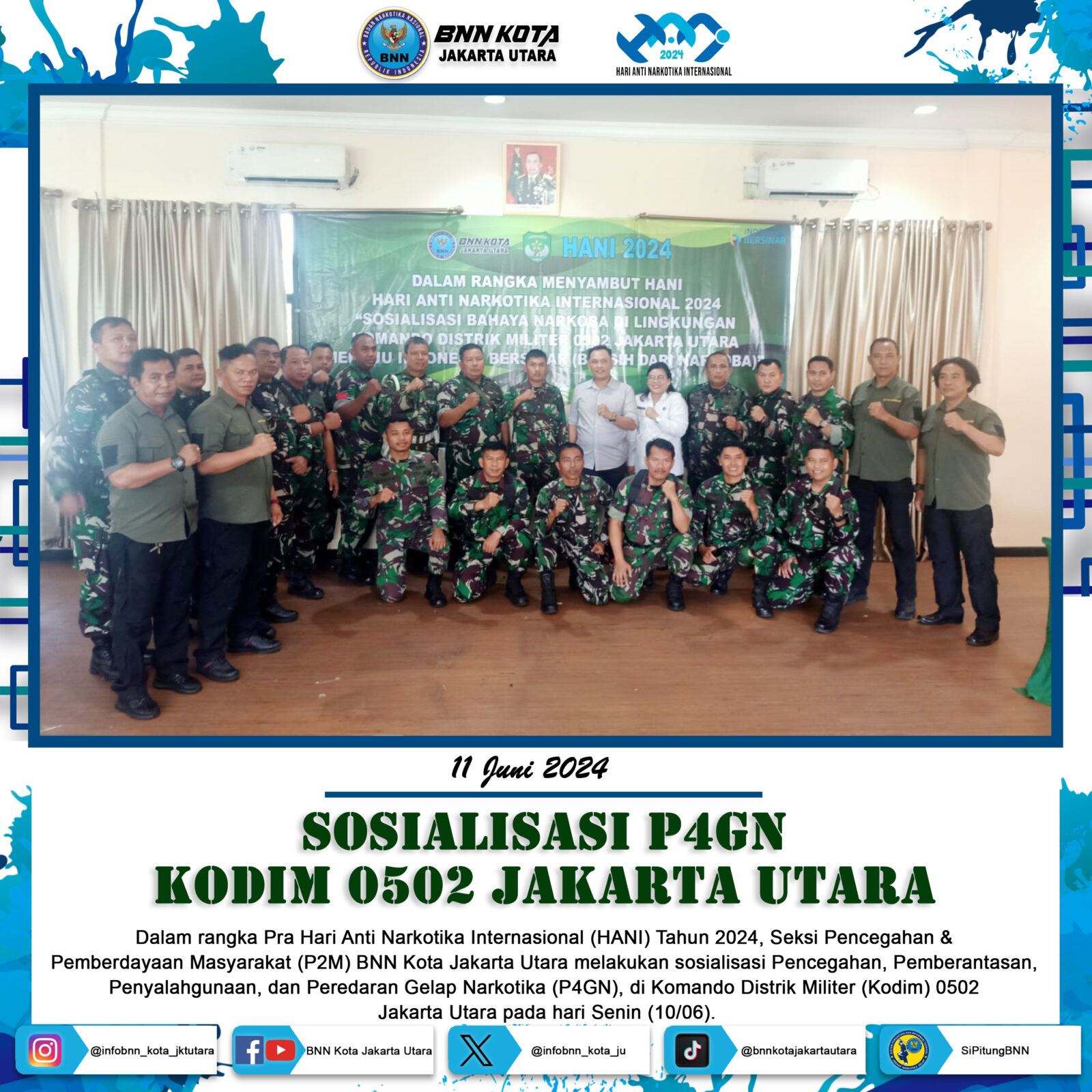 SOSIALISASI P4GN KODIM 0502 JAKARTA UTARA SOSIALISASI P4GN KODIM 0502 JAKARTA UTARA