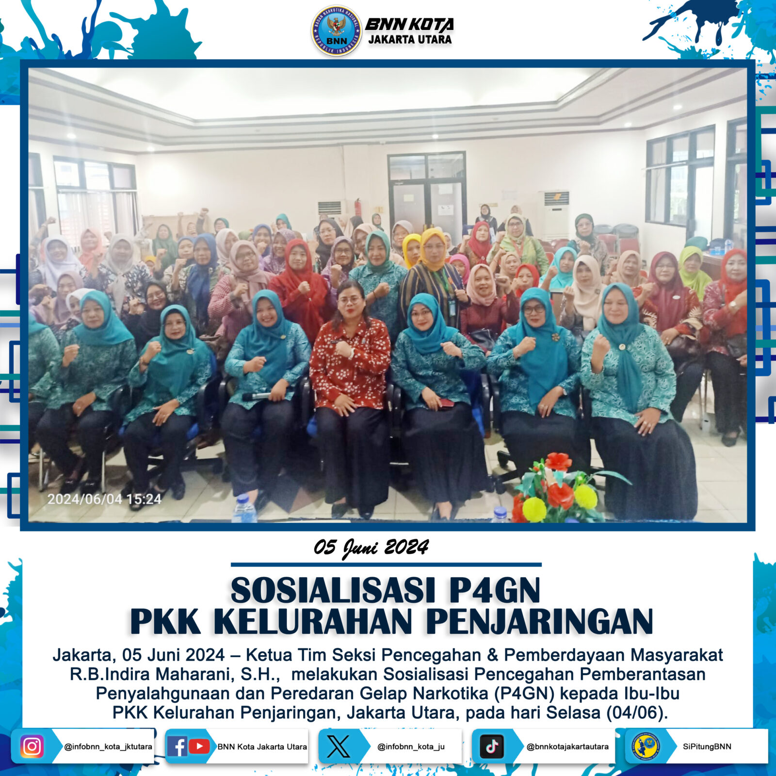 SOSIALISASI P4GN IBU - IBU PKK KELURAHAN PENJARINGAN, JAKARTA UTARA SOSIALISASI P4GN IBU – IBU PKK KELURAHAN PENJARINGAN, JAKARTA UTARA