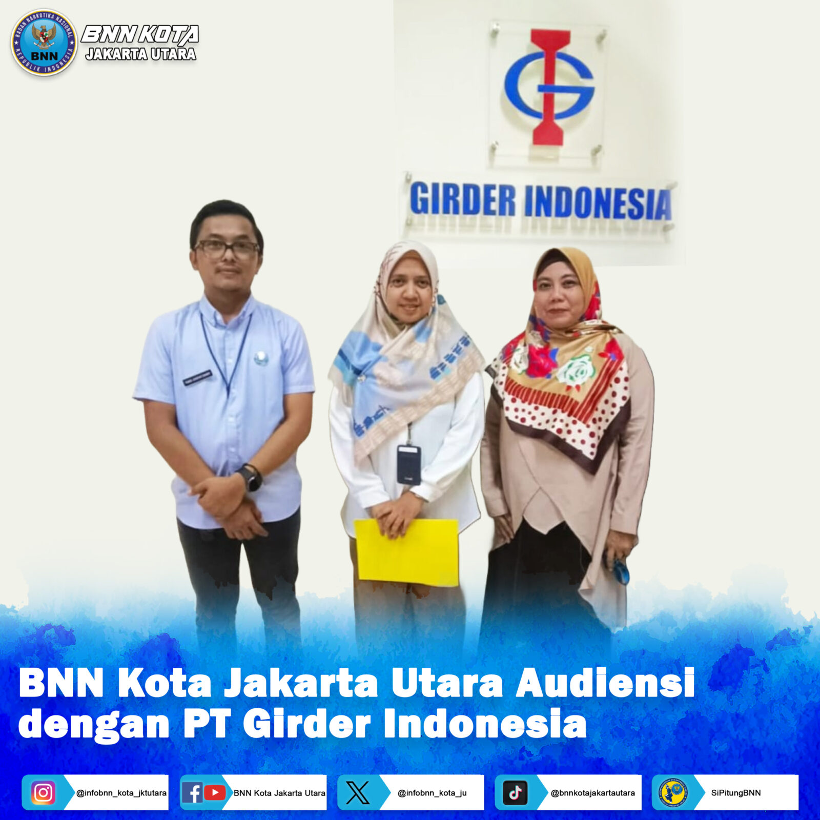 BNN Kota Jakarta Utara Melakukan Audiensi dengan PT. Girder Indonesia Konsep Otomatis