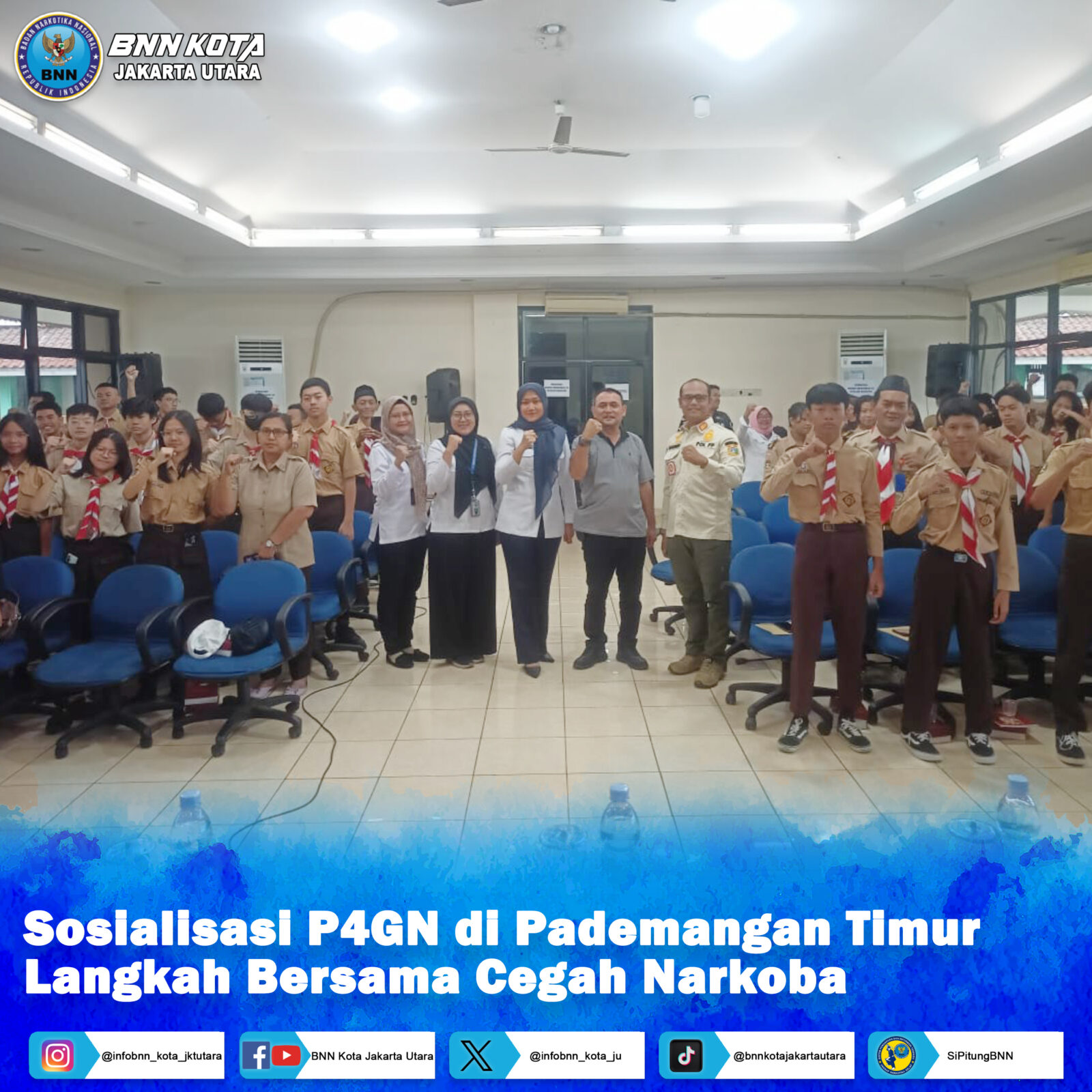 "BNN Kota Jakarta Utara Gencarkan Sosialisasi P4GN, Warga Pademangan Timur Dilibatkan Aktif Perangi Narkoba" “BNN Kota Jakarta Utara Gencarkan Sosialisasi P4GN, Warga Pademangan Timur Dilibatkan Aktif Perangi Narkoba”
