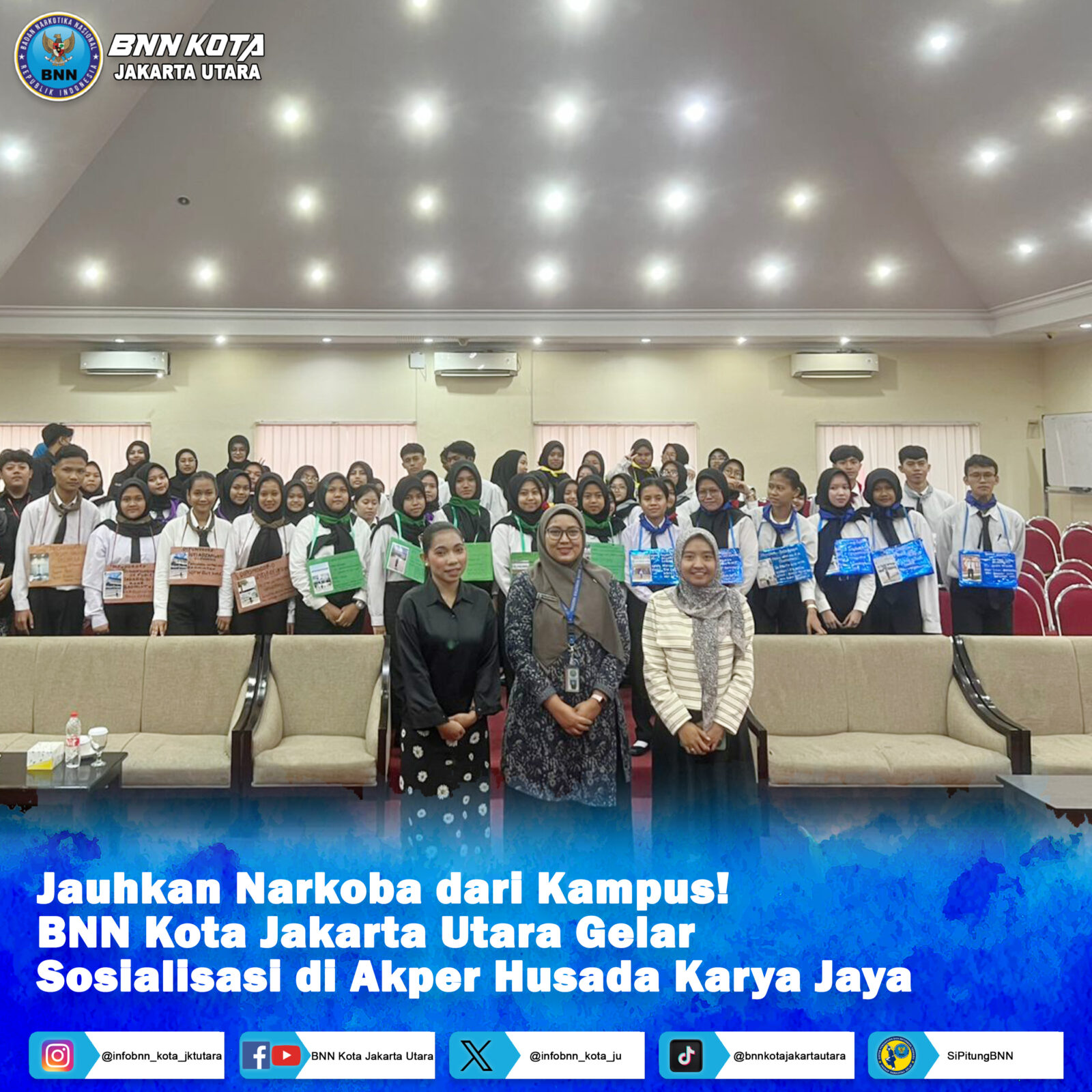 "Jauhkan Narkoba dari Kampus! BNN Kota Jakarta Utara Gelar Sosialisasi di Akper Husada Karya Jaya" “Jauhkan Narkoba dari Kampus! BNN Kota Jakarta Utara Gelar Sosialisasi di Akper Husada Karya Jaya”