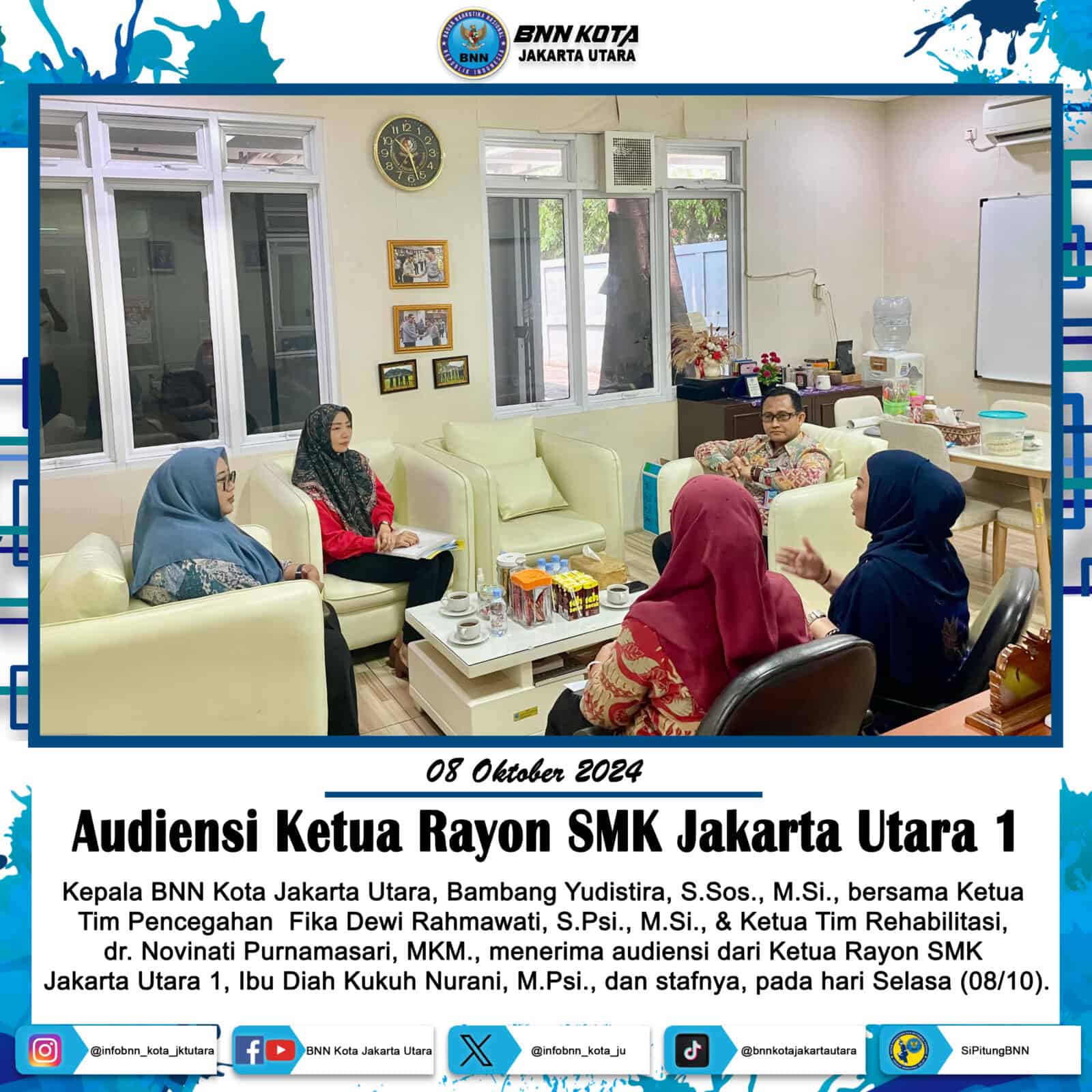 AUDIENSI KETUA RAYON SMK JAKARTA UTARA 1 : Langkah konkret dalam mendukung program P4GN AUDIENSI KETUA RAYON SMK JAKARTA UTARA 1 : Langkah konkret dalam mendukung program P4GN