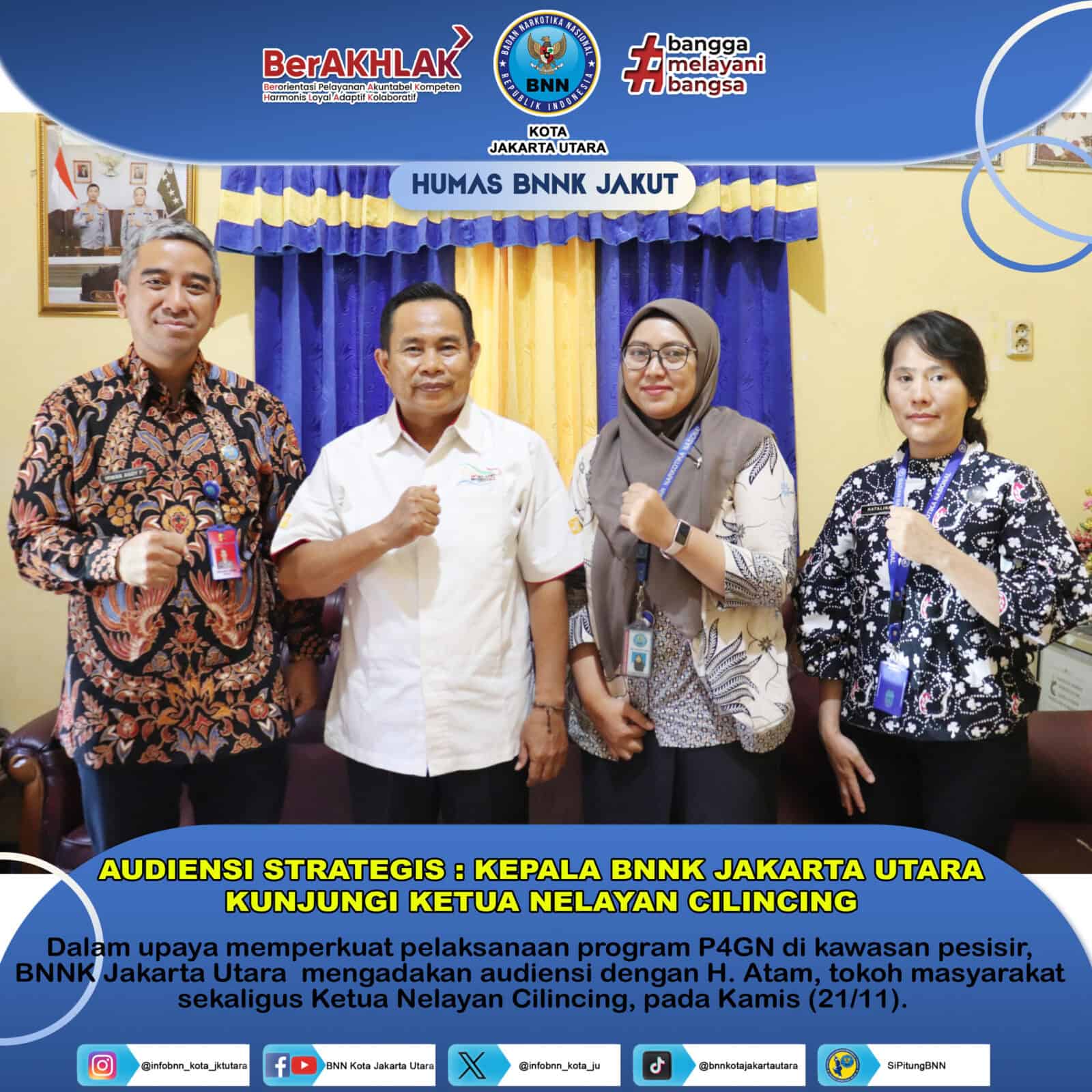 AUDIENSI KETUA NELAYAN SEKALIGUS TOKOH MASYARAKAT CILINCING JAKUT