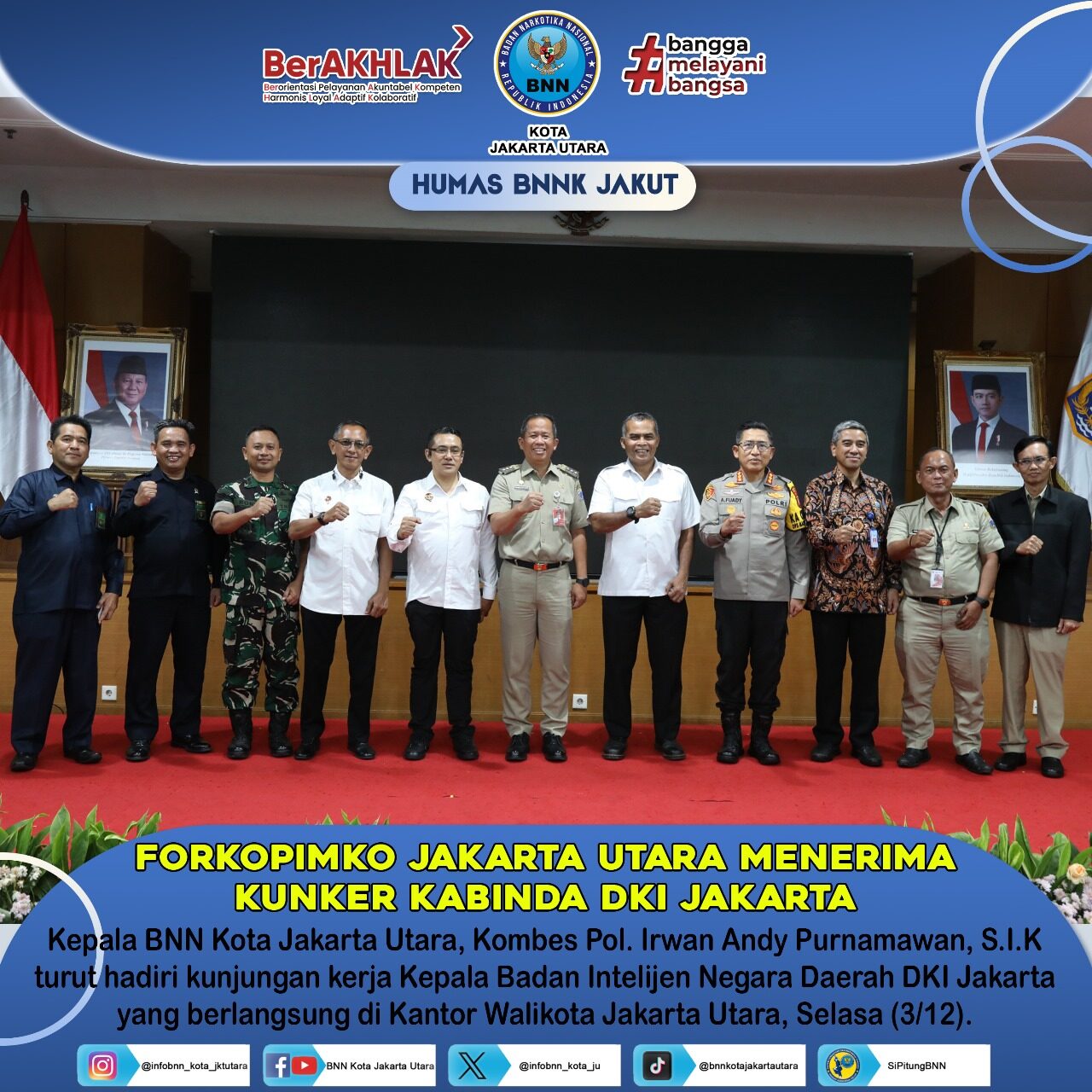 Kepala BNN Jakarta Utara Hadiri Kunjungan Kerja Kabinda untuk Perkuat Kolaborasi Konsep Otomatis